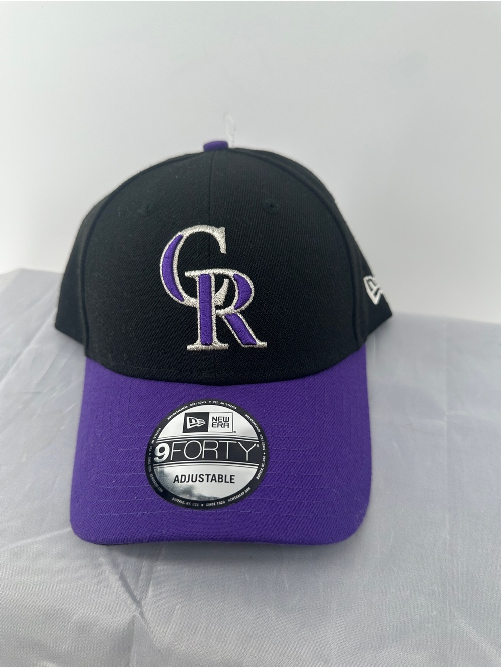 New Era Colorado Rockies 9Forty The League Black Adjustable Strap Hat Cap